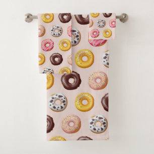 Conjunto De Toalhas Padrão de Compro da padaria de rosquinha