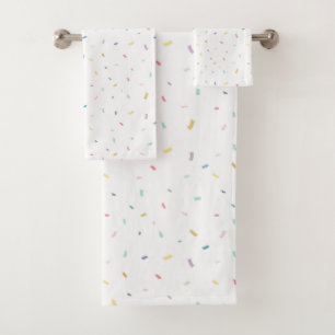 Conjunto De Toalhas Padrão de Confetti de Molho de Água