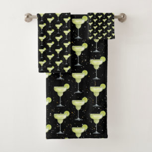 Conjunto De Toalhas Padrão de Coquetel Margarita