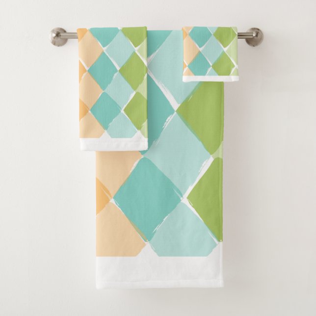 Conjunto De Toalhas Padrão de cores vibrantes do verão (Insitu)