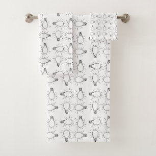 Conjunto De Toalhas padrão de desenho da lâmpada de abstrato