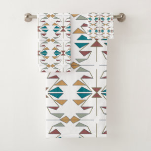 Conjunto De Toalhas Padrão de Design de Triângulo Oblíquo do Sudoeste