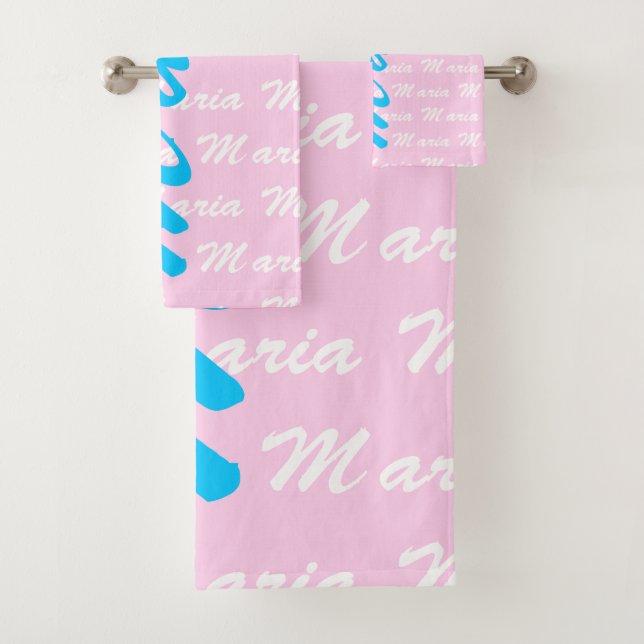 Conjunto De Toalhas Padrão de Design do nome da Maria (Insitu)