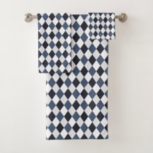 Padrão de Diamante de Harlequin Branco e cinza