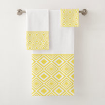 Padrão de Diamante Geométrico Amarelo