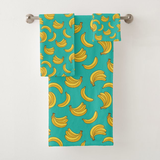Conjunto De Toalhas Padrão de diversão de Fruta de Banana (Insitu)