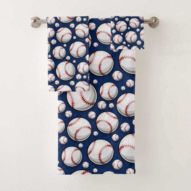 Conjunto De Toalhas Padrão de Esporte de Baseball (Insitu)