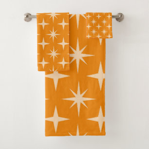 Conjunto De Toalhas Padrão de Estrelas Atômicas Retro de Meados do Séc