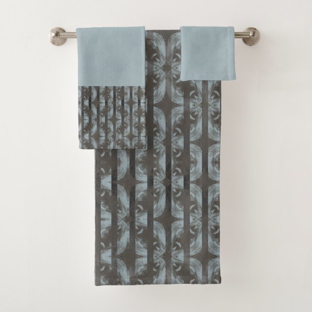 Conjunto De Toalhas Padrão de estrelas em Azulejos e riscas (Insitu)