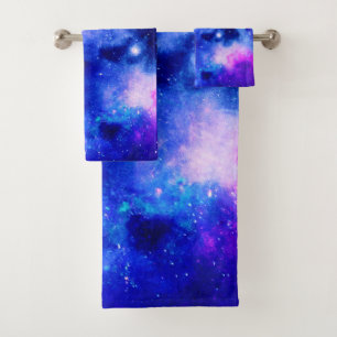 Conjunto De Toalhas Padrão de exploração de nebulosa vibrante