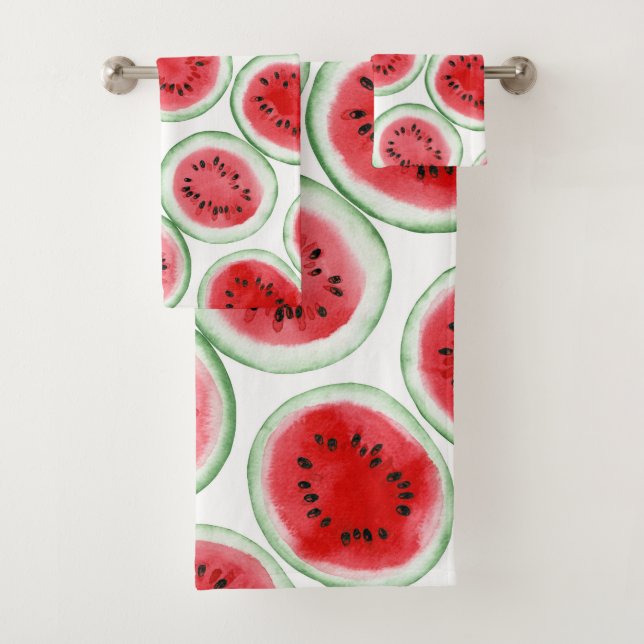 Conjunto De Toalhas Padrão de fatias de melancia (Insitu)