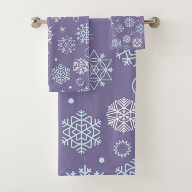 Conjunto De Toalhas Padrão de flocos de neve (Insitu)