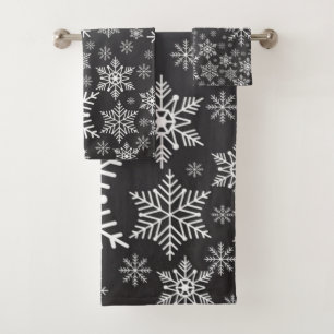 Conjunto De Toalhas Padrão de flocos de neve
