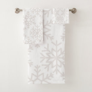 Conjunto De Toalhas Padrão de flocos de neve