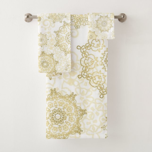 Conjunto De Toalhas Padrão de flocos de neve (Insitu)