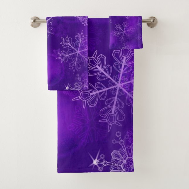 Conjunto De Toalhas Padrão de flocos de neve (Insitu)