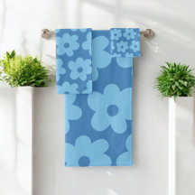 Padrão de Flor Azul Anterior Hippie Y2K