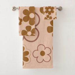 Conjunto De Toalhas Padrão de Flor de Hippie Y2K do Forno de Outono Ca