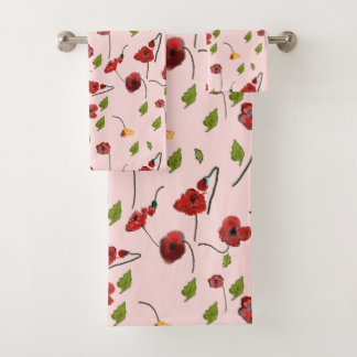 Conjunto De Toalhas padrão de flores