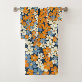 Conjunto De Toalhas Padrão de Flores Ditsy