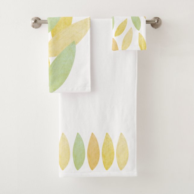 Conjunto De Toalhas Padrão de Folhas de Cores de Outono (Insitu)