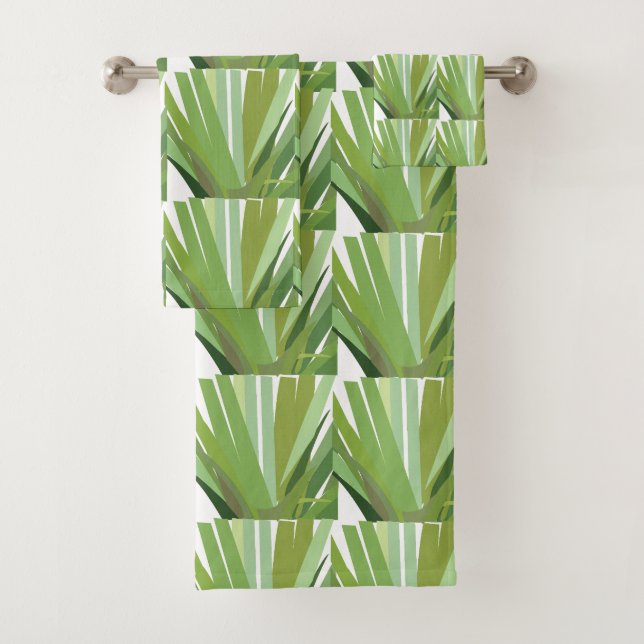 Conjunto De Toalhas Padrão de Folhas de Selva Tropicais (Insitu)