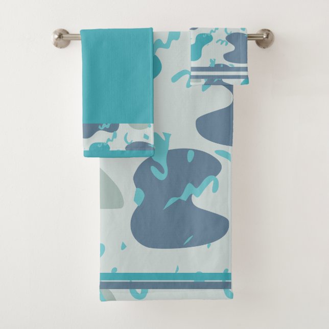Conjunto De Toalhas Padrão de forma abstrata (Insitu)