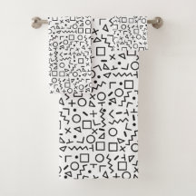 Padrão de Formas Retroativas Pretas e Brancas do a