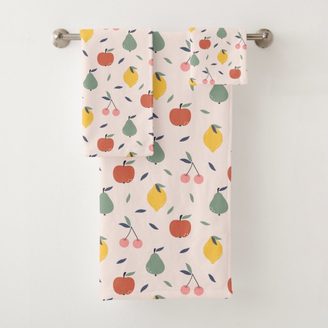 Conjunto De Toalhas Padrão de Fruta cômoda (Insitu)