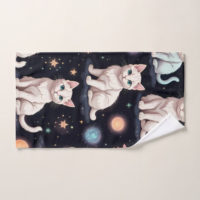 Conjunto De Toalhas Padrão de Gatos Frescos (Toalha de mão)