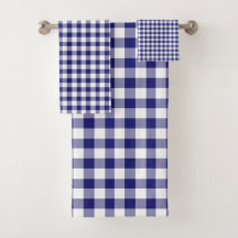 Padrão de Gingham Verificado com Azul Moderno