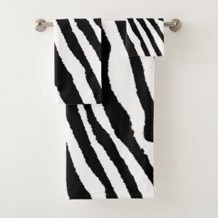Conjunto De Toalhas Padrão de Impressão de Animais de Trendy Zebra Sem