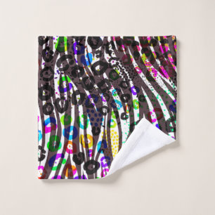 Conjunto De Toalhas Padrão de Impressão Multi Animal Funky Cores Vibra