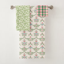 Padrão de Jardim de Algodão Rosa Floral