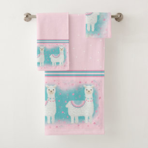 Conjunto De Toalhas Padrão de lama rosa e horta