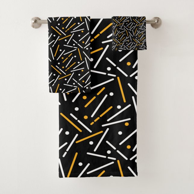 Conjunto De Toalhas Padrão de Linhas 4 (Insitu)