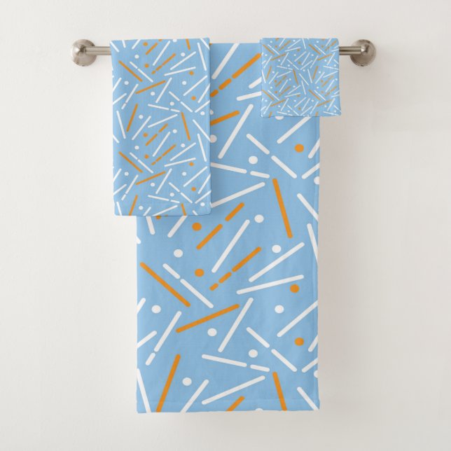 Conjunto De Toalhas Padrão de Linhas 6 (Insitu)