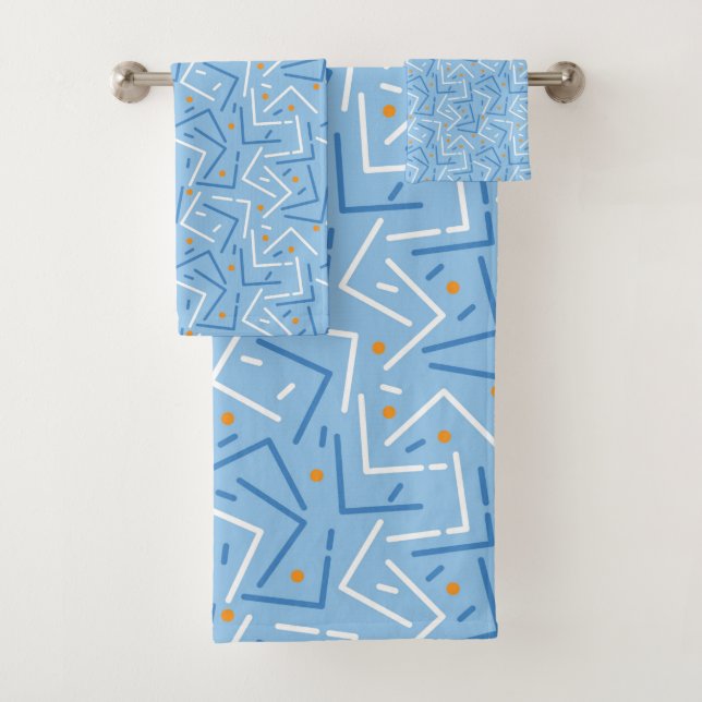 Conjunto De Toalhas Padrão de Linhas 7 (Insitu)