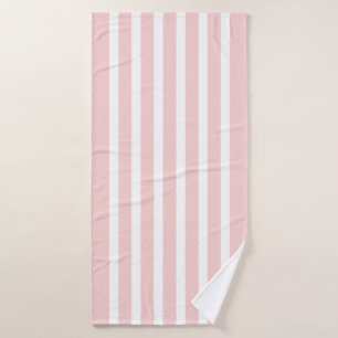 Conjunto De Toalhas Padrão de listras rosa e branca