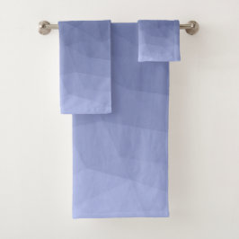 Conjunto De Toalhas Padrão de malha geométrica gradiente azul cinza