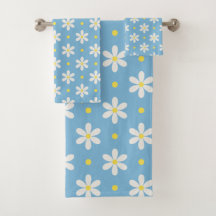 Padrão de Margaridas Brancas Fundo Personalizado