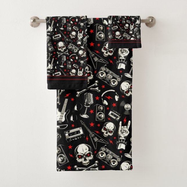 Conjunto De Toalhas Padrão de metal pesado retroativo (Insitu)