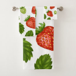 Conjunto De Toalhas Padrão de morango