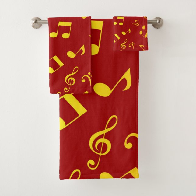 Conjunto De Toalhas Padrão de música (Insitu)