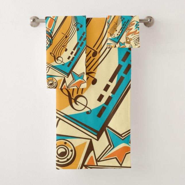 Conjunto De Toalhas Padrão de música (Insitu)