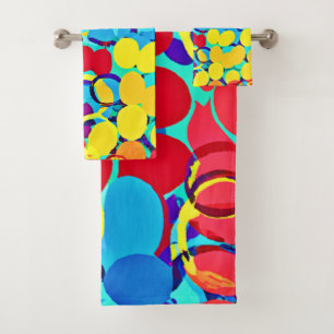 Conjunto De Toalhas Padrão de Na moda e Espectro de Chic colorido