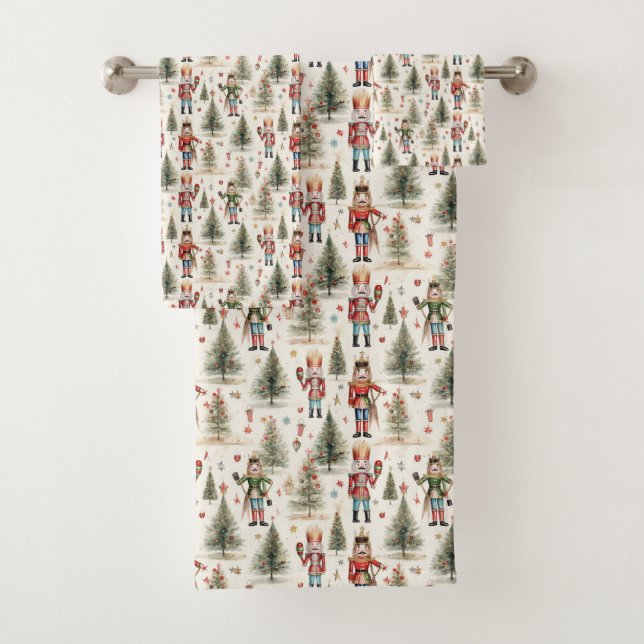 Conjunto De Toalhas Padrão de Nozes de Natal (Insitu)