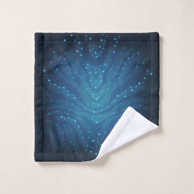 Conjunto De Toalhas Padrão de Pele Alienigena Azul Bioluminescente - A (Pano de lavar)
