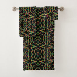 Conjunto De Toalhas Padrão de Pontilhismo no Estilo Seurat Colorido co