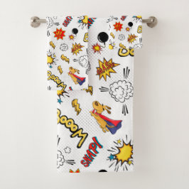 Conjunto De Toalhas Padrão de Quadrinhos